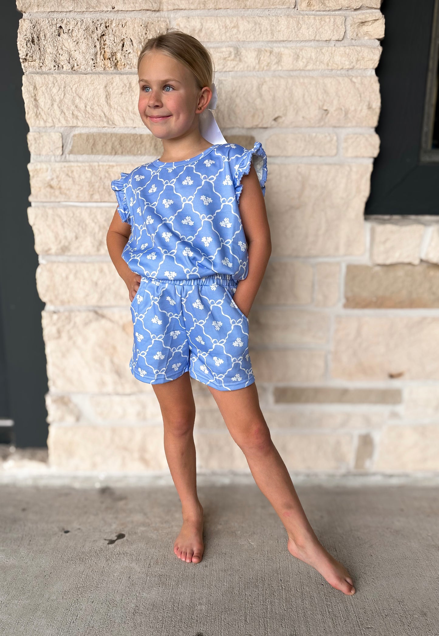 True Blue Ribbon Short Set