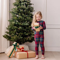 Kickee Pant Peacock Plaid PJ Set