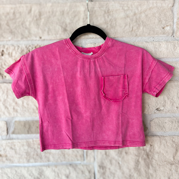 Hayden Acid Pink Pocket Tee