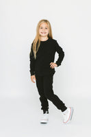 Little Bipsy Black Waffle Joggers