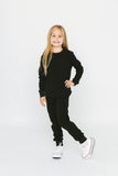 Little Bipsy Black Waffle Joggers