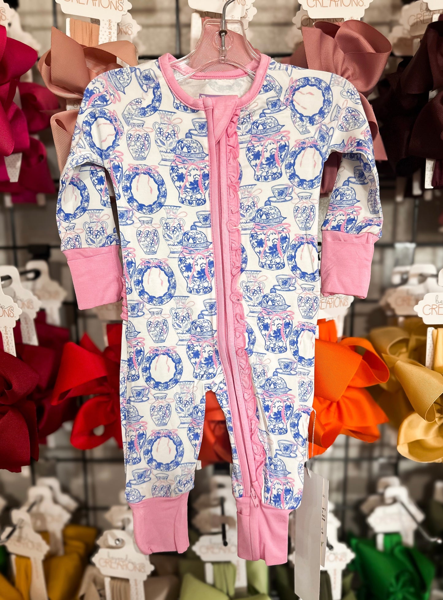 Poppy Kids Porcelain Ruffle Playsuit