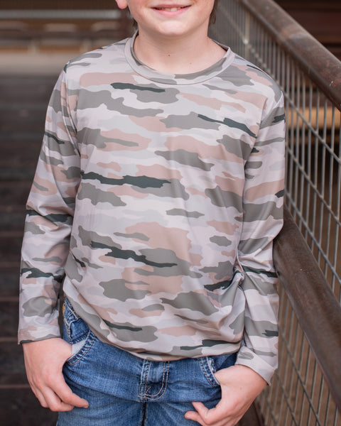 Blue Quail Classic Camo LS Performance Tee