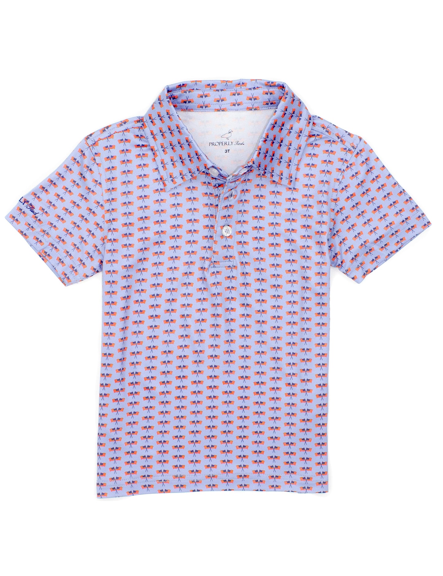 Properly Tied Freedom Flag Inlet Polo