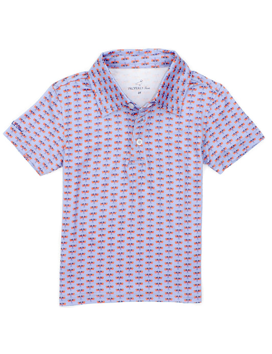 Properly Tied Freedom Flag Inlet Polo
