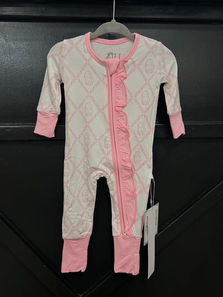 Hamner Hill Pink Dainty Bunny Ruffle Playsuit