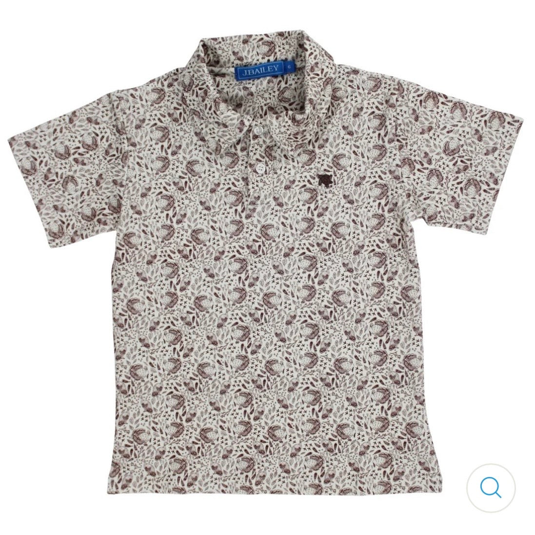 J Bailey Turkey Print Performance Polo