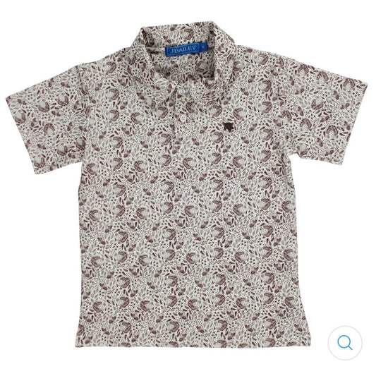 J Bailey Turkey Print Performance Polo