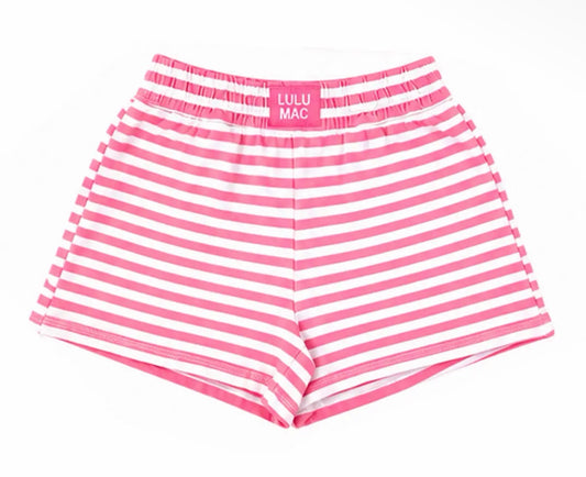 Lulu Mac Bubblegum Stripe Sweat Short