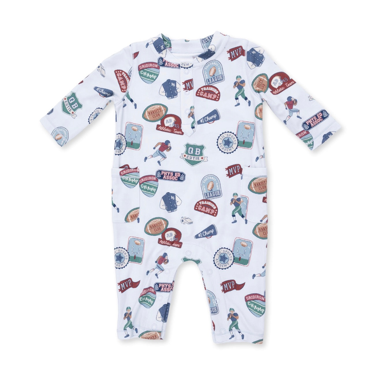 Angel Dear Football Patches Romper