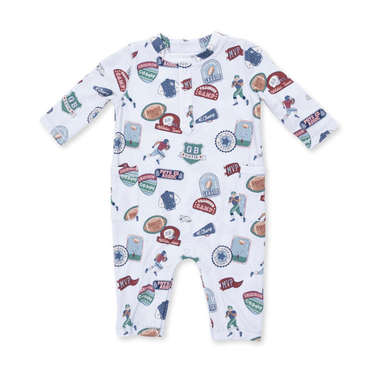 Angel Dear Football Patches Romper