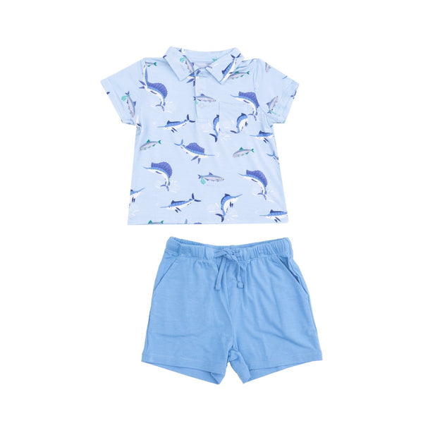 Angel Dear Deep Sea Fishing Polo Short Set