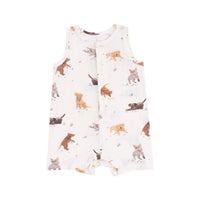 Angel Dear Watercolor Puppies Shortie Romper