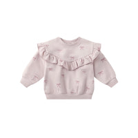 Quincy Mae Ruffle Bows Fleece Sweat Set