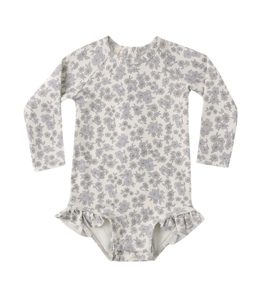 Quincy Mae Olivia Blue Floral Rashguard