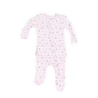 Angel Dear Strawberry Swiss Dot Ruffle Footie