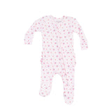 Angel Dear Strawberry Swiss Dot Ruffle Footie