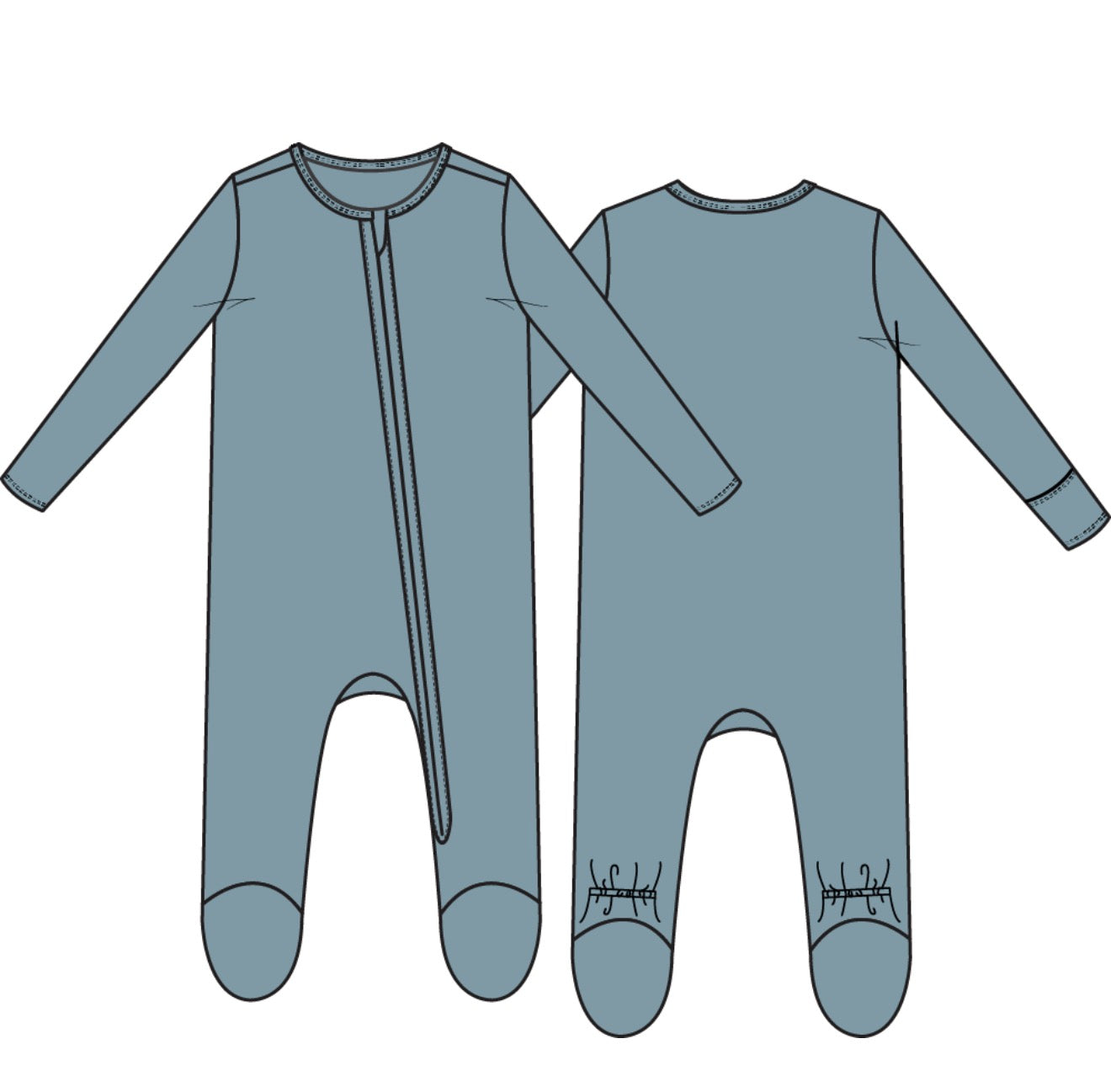 Angel Dear Stone Blue Footie