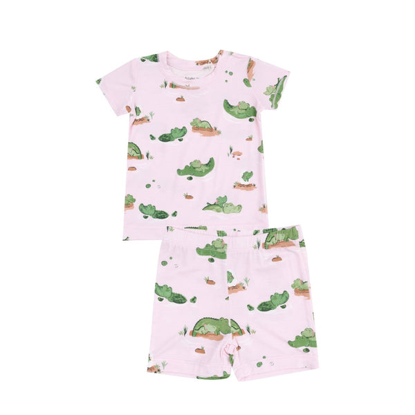 Angel Dear Pink Alligator Loungewear Set