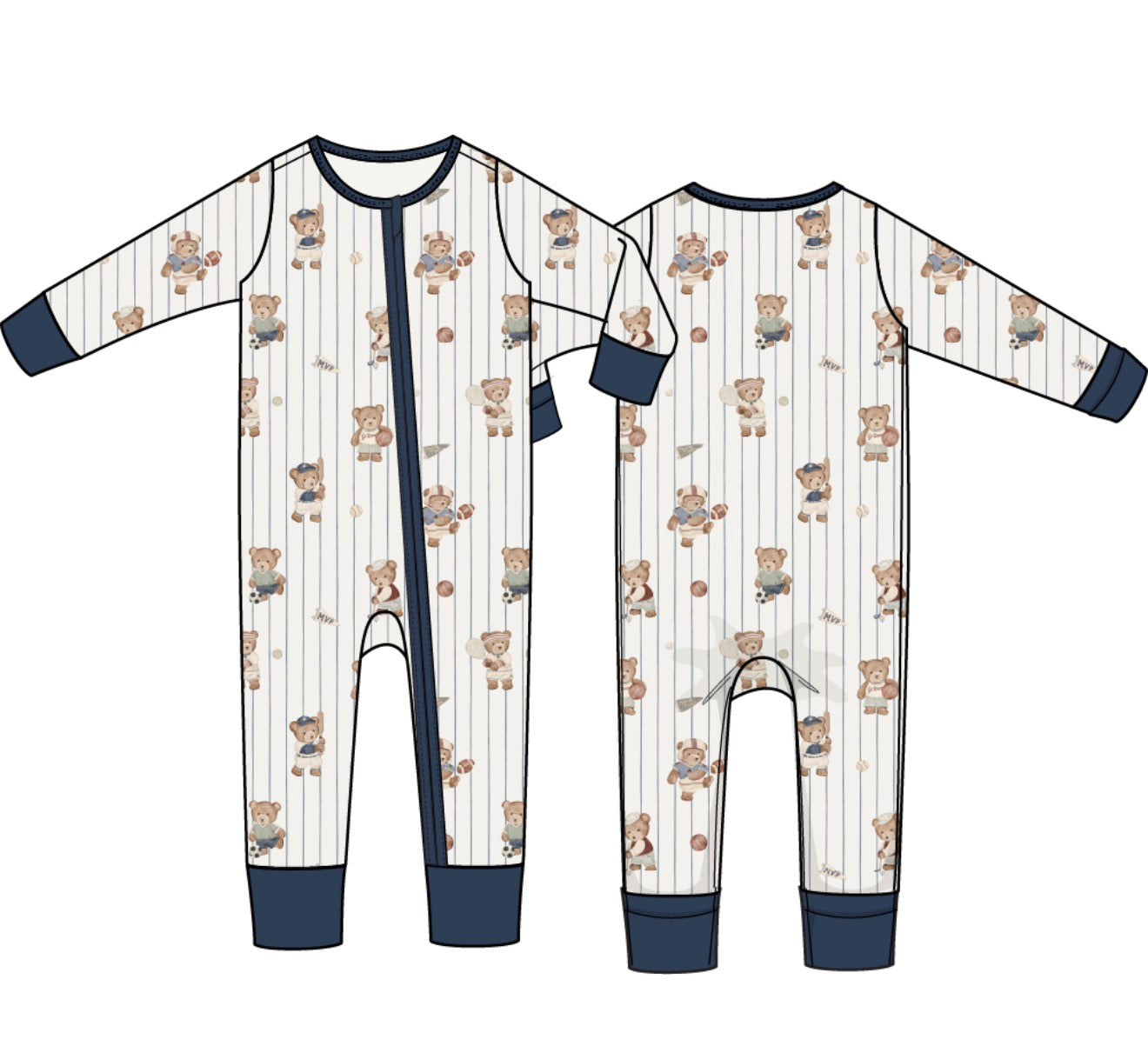 Angel Dear Sports Bears Playsuit