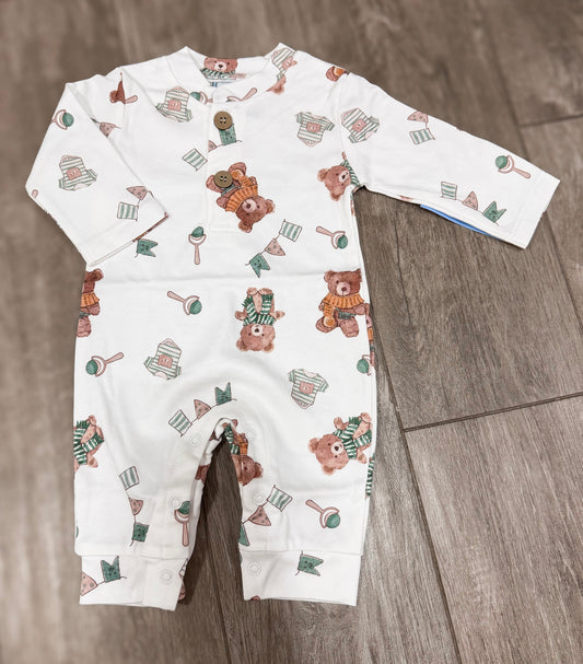 Three Sisters Karter Teddy Bear Romper
