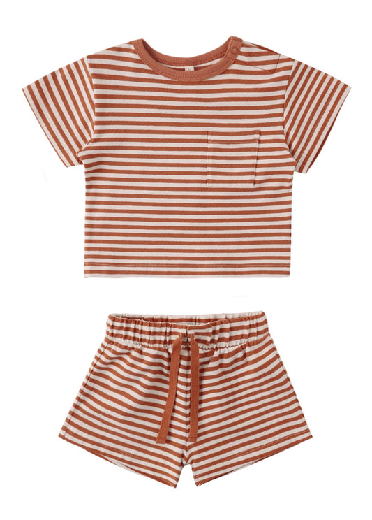 Quincy Mae Poppy Stripe Short Set