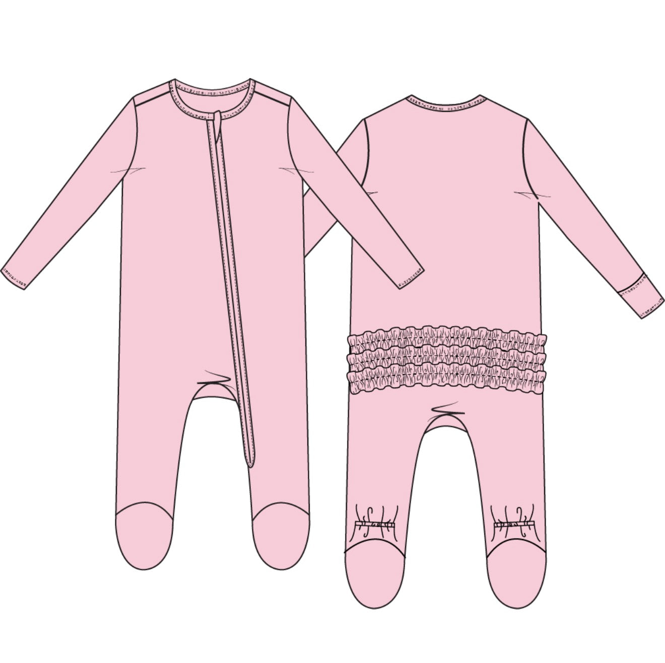 Angel Dear Pink A Boo Footie
