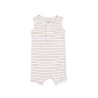 Angel Dear Tan Stripe Shortie Romper