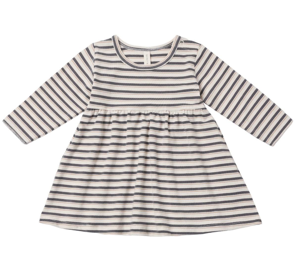 Quincy Mae Long Sleeve Vintage Stripe Dress
