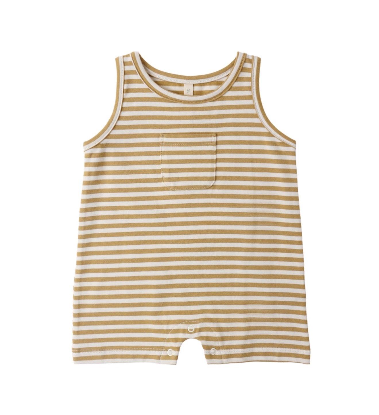 Quincy Mae Honey Stripe Romper