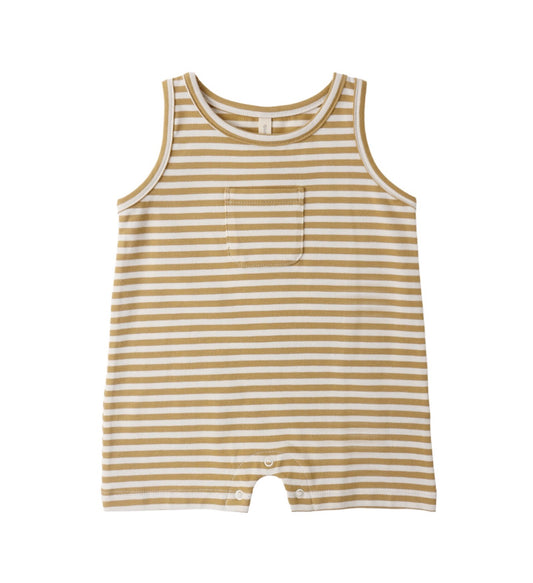 Quincy Mae Honey Stripe Romper