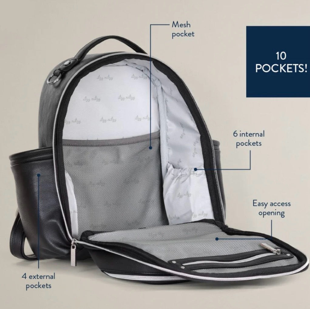 Itzy Ritzy Noir Mini Plus Diaper Bag