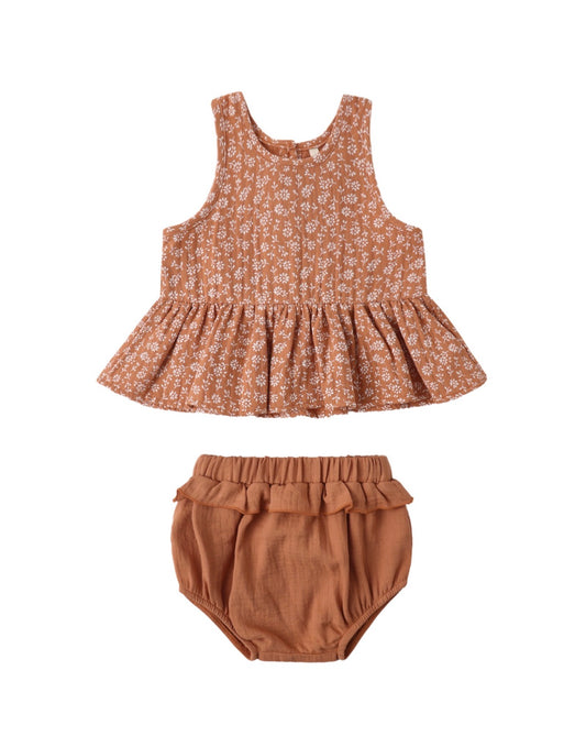 Quincy Mae Poppy Floral Peplum Set