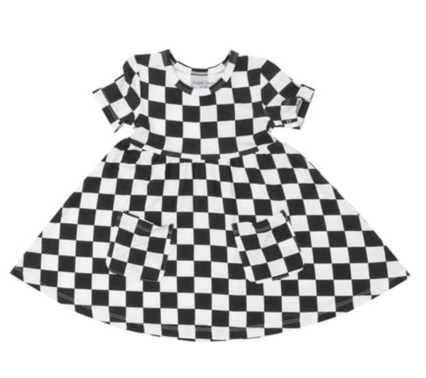 Angel Dear Checkerboard Twirl Dress