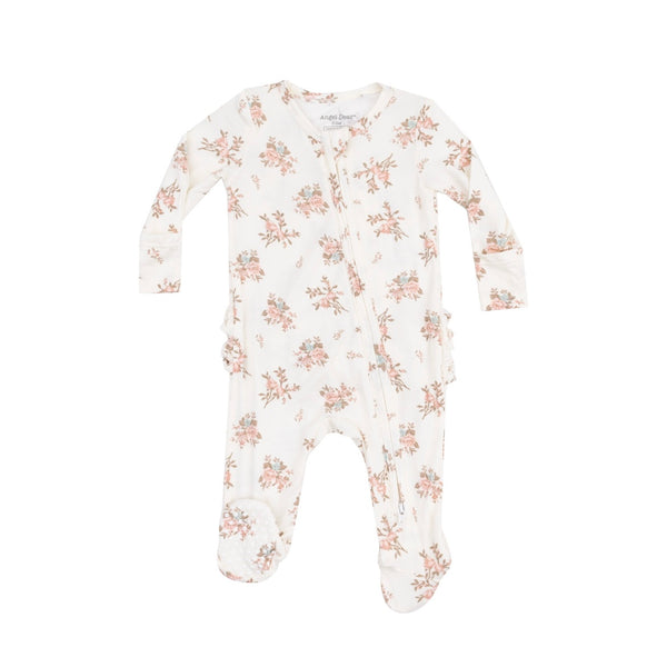 Angel Dear Vintage Rosebuds Ruffle Footie