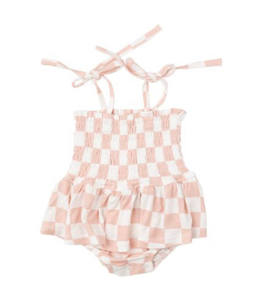 Angel Dear Daisy Pink Checkerboard Bubble Skirt