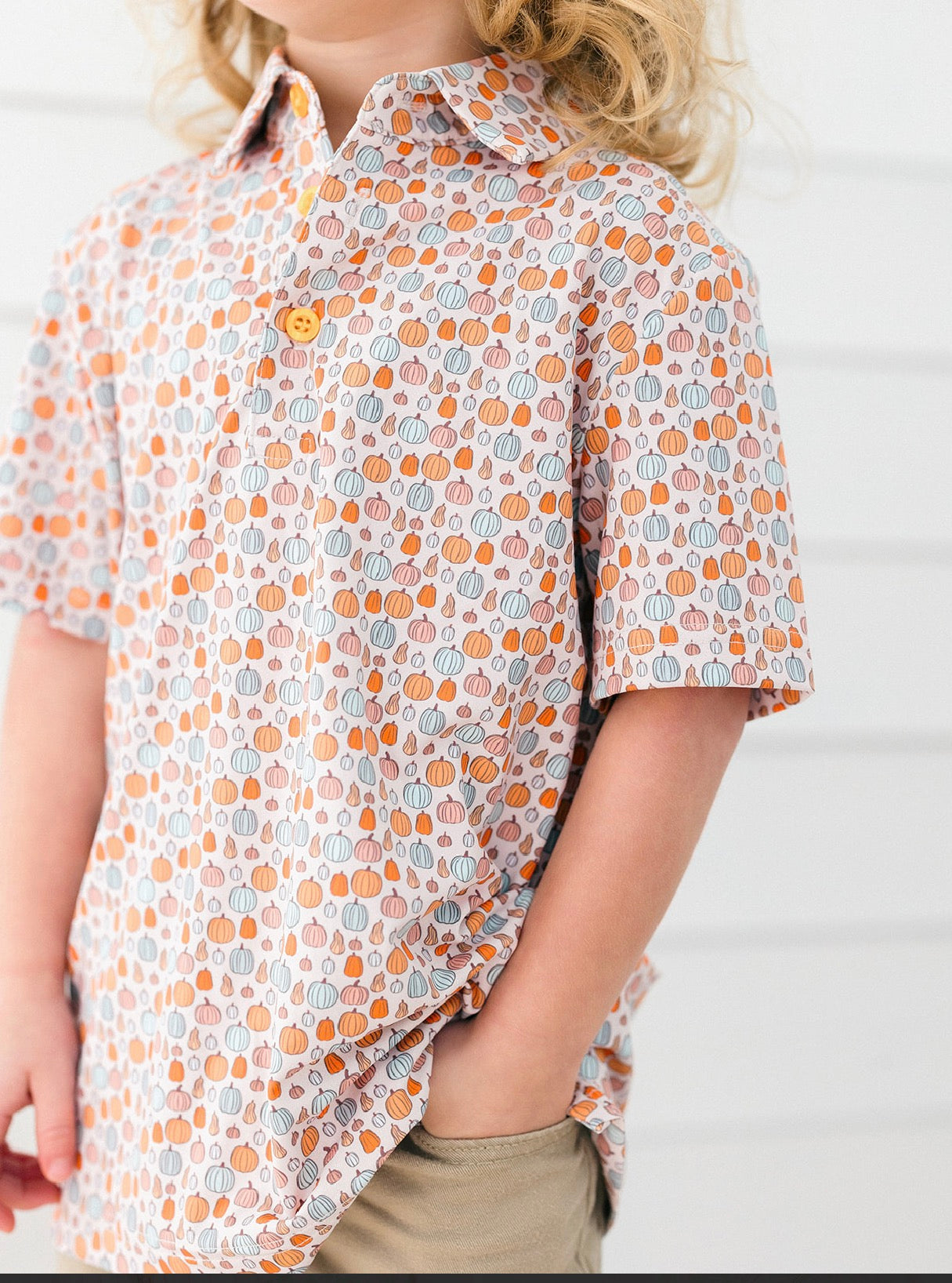 Poppy Kids Orange Pumpkin Polo