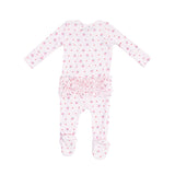 Angel Dear Strawberry Swiss Dot Ruffle Footie