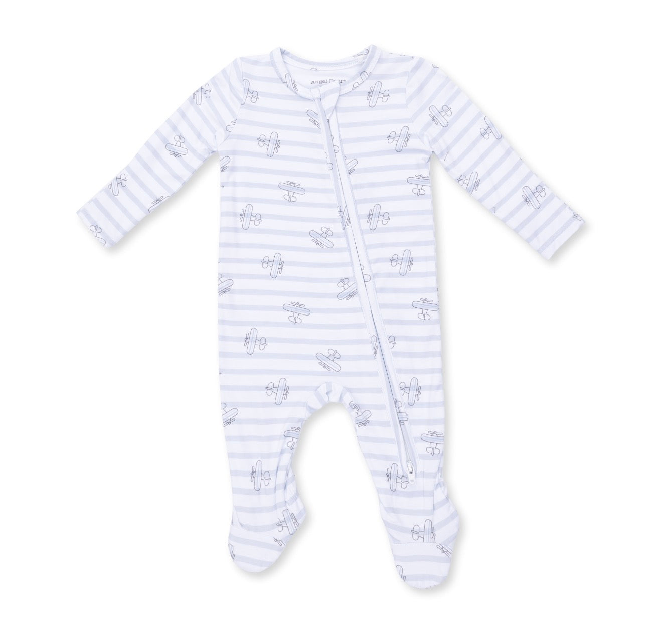 Angel Dear Airplane Stripe Footie