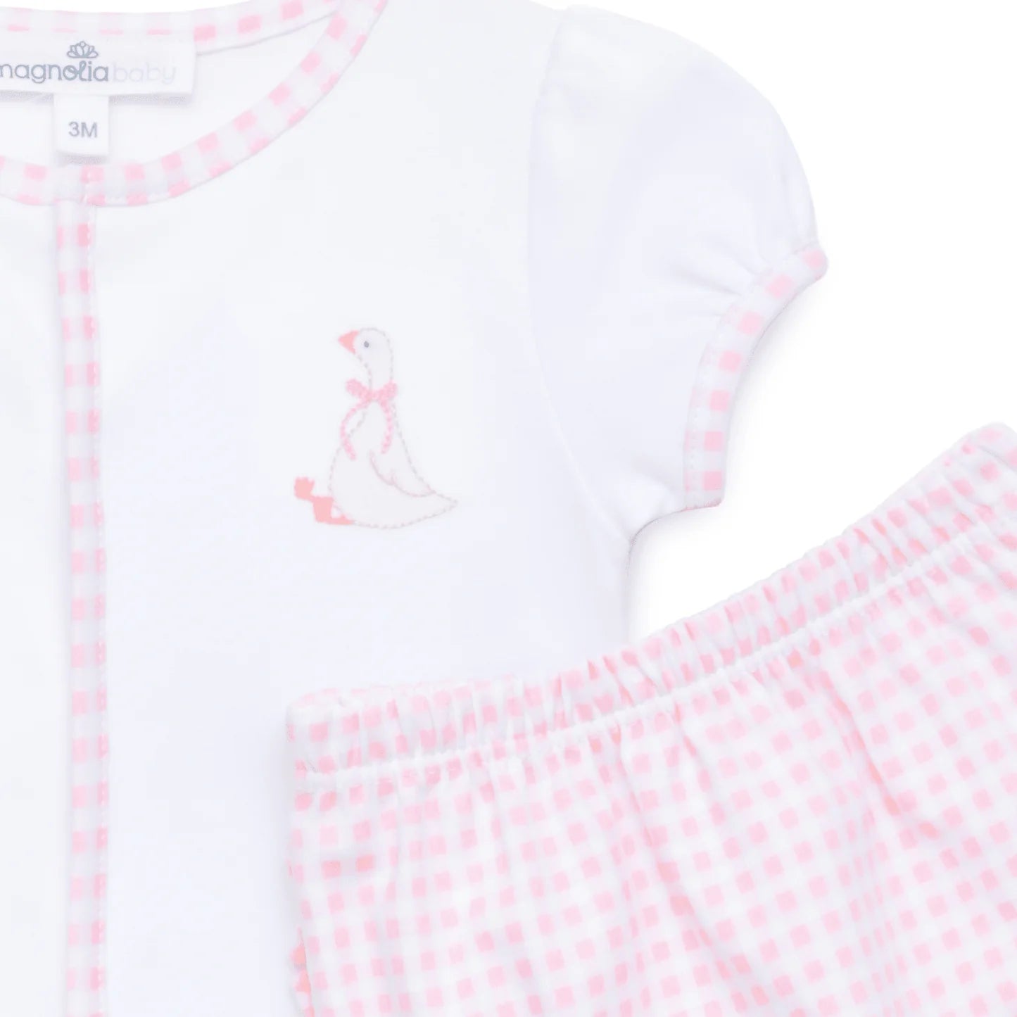 Magnolia Baby Pink Ruffle Silly Goose Diaper Cover Set