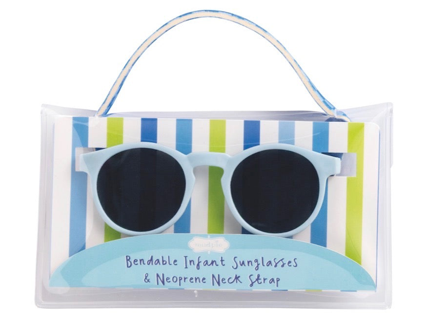 Mud Pie Light Blue + Checkered Sun Glasses