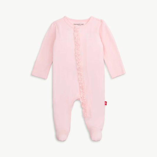 Magnetic Me Pink Dogwood Ruffle Footie