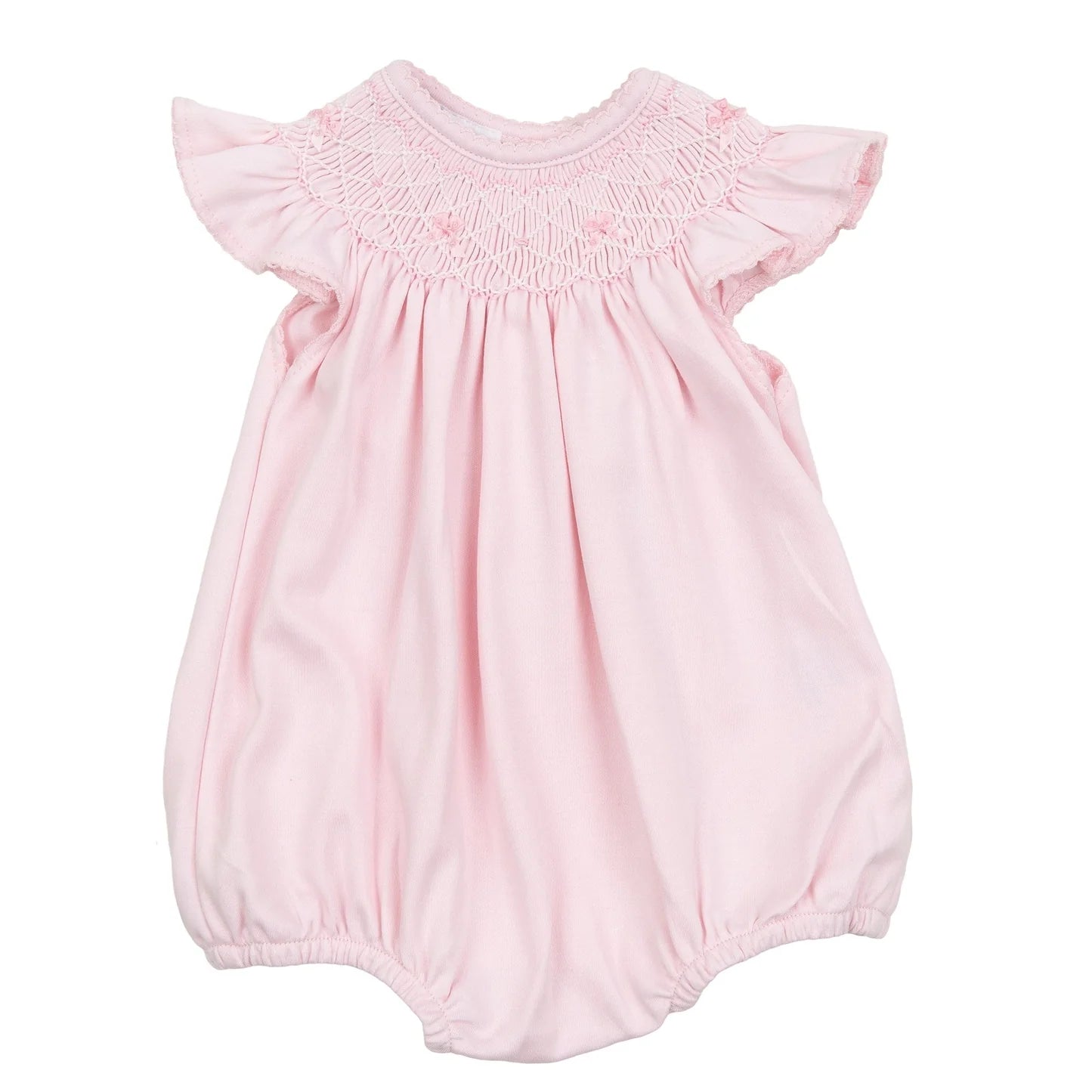 Magnolia Baby Amelia’s Classics Pink Flutter Sleeve Bubble