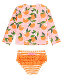 RuffleButts Orange You The Sweetest LS Bikini