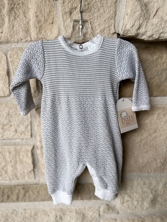 Paty Grey/White L/S Romper