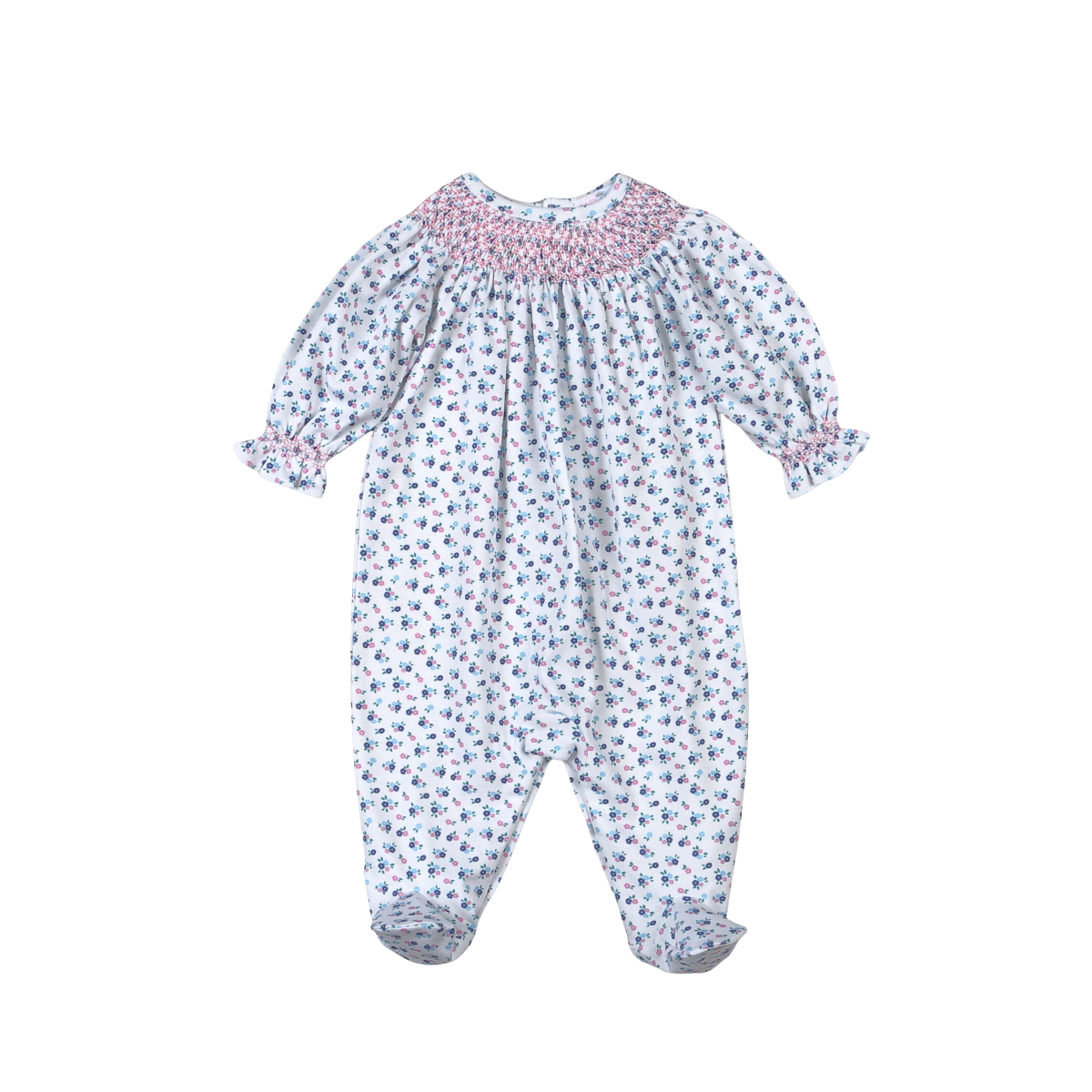Baby Loren Callie Floral Smock Bishop Footie