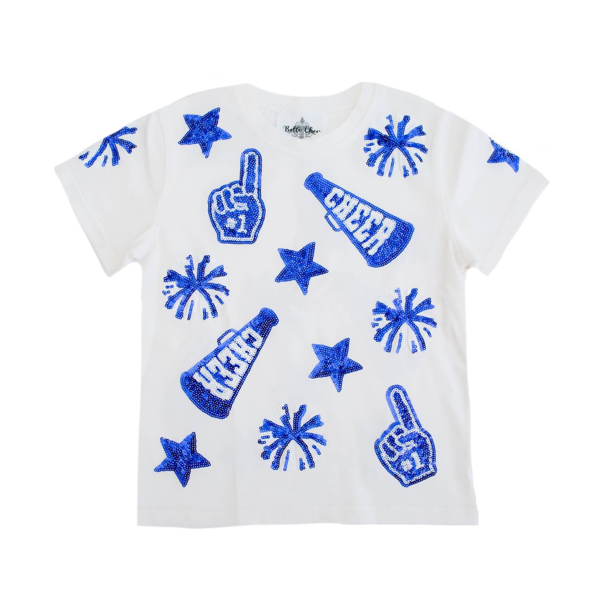 Belle Cher Royal Sequin Cheer Top
