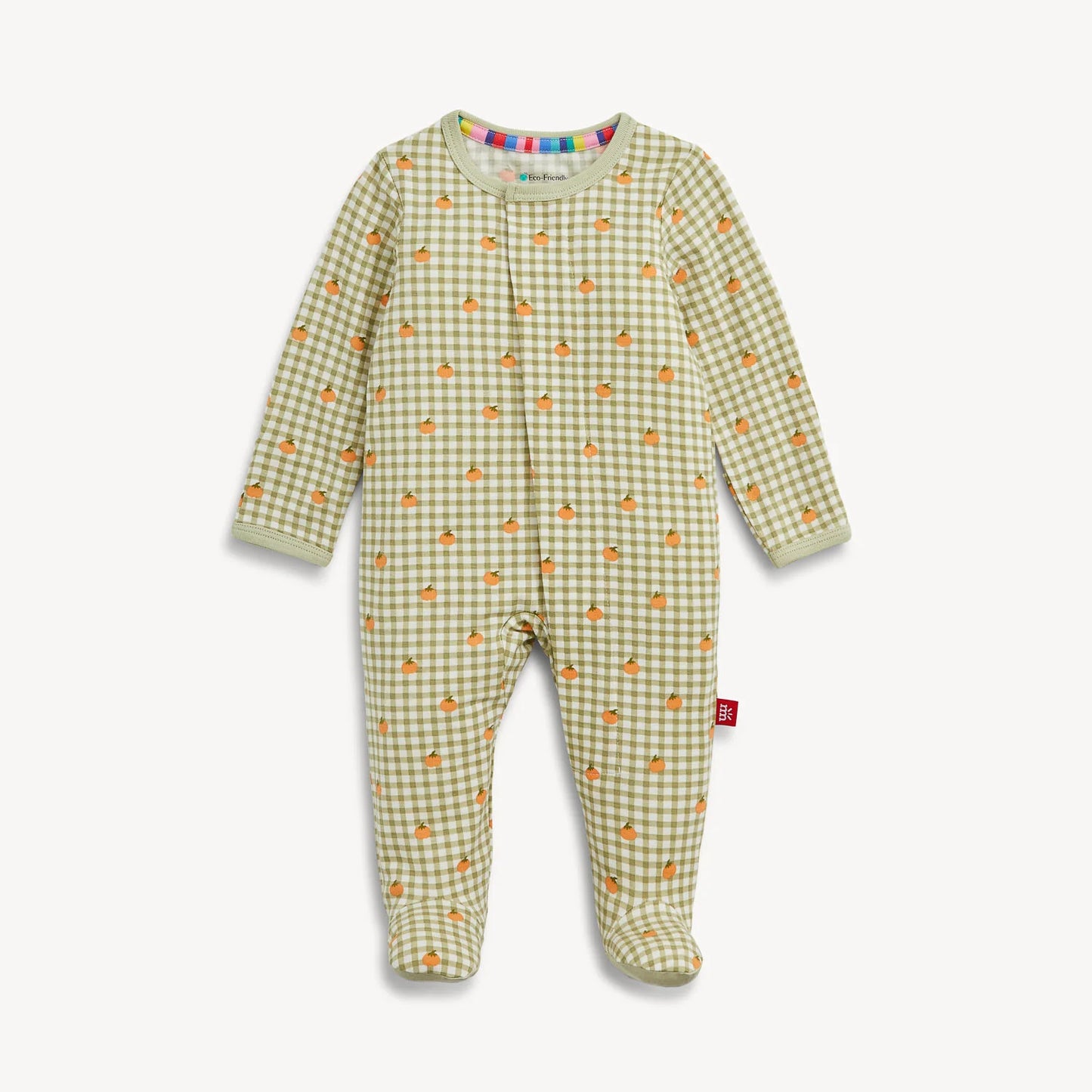 Magnetic Me Pumpkin Plaid Footie