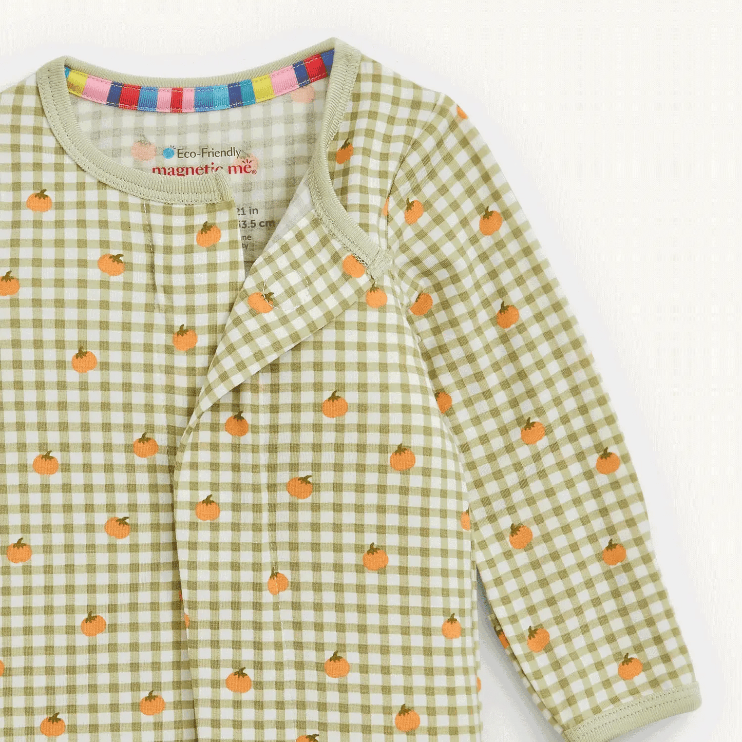 Magnetic Me Pumpkin Plaid Footie