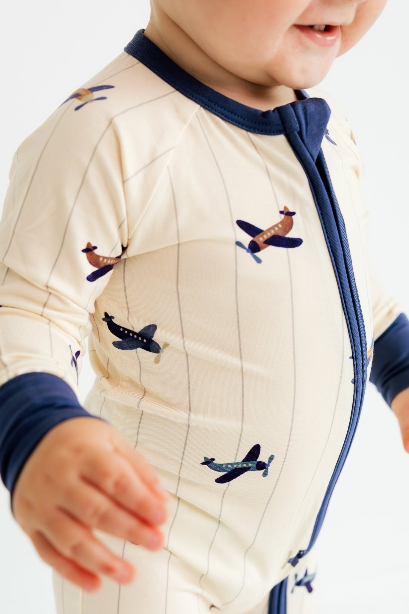 IMJ Airplane Zipper Romper